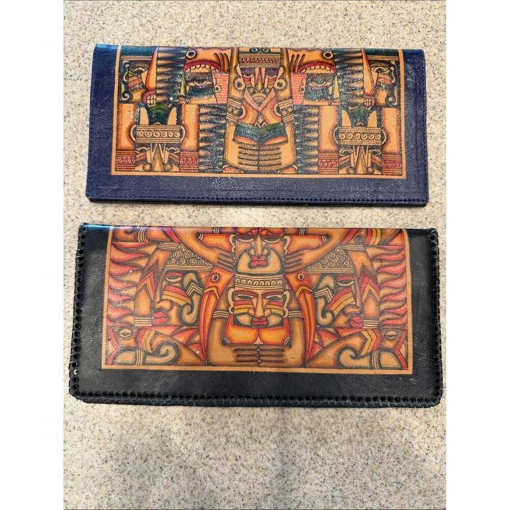 Women's Tan and Orange Wallet-purses